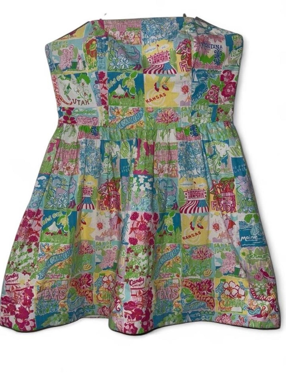Lilly Pulitzer "State of Mind" patchwork Lottie dress size medium